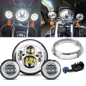 7" LED Headlight Passing light For Kawasaki VN Vulcan Classic Nomad Drifter 1500 - Picture 1 of 12