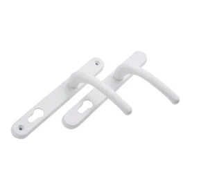 uPVC Balmoral Sprung Inline Lever Multipoint Door Handle Set White -1A000 243mm - Picture 1 of 5
