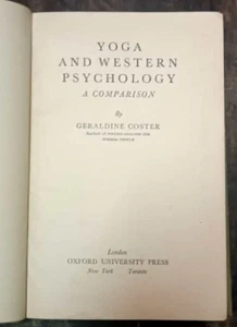 YOGA UND WESTLICHE PSYCHOLOGIE EIN VERGLEICH VON GERALDINE COSTER 1957 HC, ENGLISCH - Bild 1 von 11