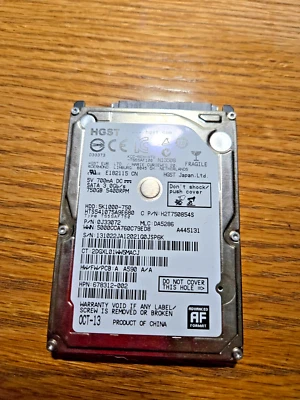 HGST 750GB Laptop HDD 2.5" 5400RPM SATA 3Gb/s 8MB Cache 5K1000-750 Tested Wiped - Image 1 of 3