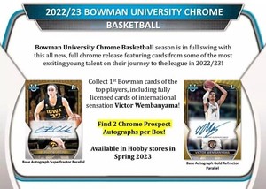 2022-23 BOWMAN UNIVERSITY CHROME REFRACTOR/INSERTS/BASE U PICK  30% OFF 4+