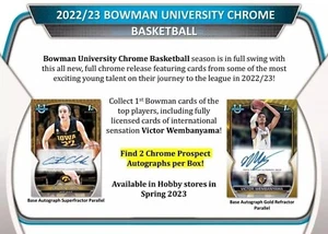2022-23 BOWMAN UNIVERSITY CHROME REFRACTOR/INSERTS/BASE U PICK  30% OFF 4+ - Picture 1 of 122