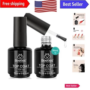 Professional Gel Top Coat - 15ml Long-Lasting No Wipe Polish for DIY Manicures - Picture 1 of 9