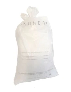 Hotel Laundry Bags, 1.25 Mil Plastic w Tear Tie & Write-on, 14" x 24"- 1,000 /Cs - Picture 1 of 1