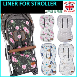 LINER FOR STROLLER Baby Pram Pushchair Buggy PREMIUM Pad Mattress Cover COTTON - Picture 1 of 7