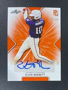 2021 Leaf Perfect Game National Showcase ELGIN BENNETT Auto /30 @GT21
