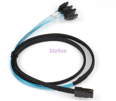 Mini SAS SFF-8087 36Pin Male to 4 SATA 7-Pin Reverse Splitter Adapter Cable 1M - Image 1 of 4