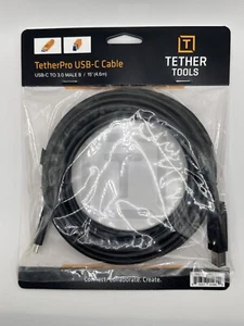 Tether Tools TetherPro USB-C - 3.0 Male B 15ft CUC3415-BLK - Picture 1 of 4