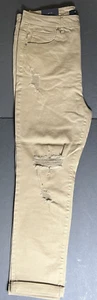 Risen Distressed Knöchel Farbe Skinny Jeans in Kahki Denim Größe 1XL Neu Mit Etikett - Bild 1 von 8