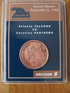 Season Opener Sept. 6, 1998 Atlanta Falcons VS Carolina Panthers Token/Coin - Picture 1 of 2