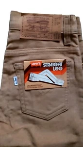 Vintage Levi's Youth Tan Corduroy Jeans Size 9 L New With Tags - Picture 1 of 4