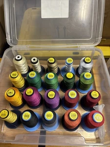 20 Partial Robison-Anton Rayon Embroidery Thread Spools Up To 5500 Yds Each - Picture 1 of 4