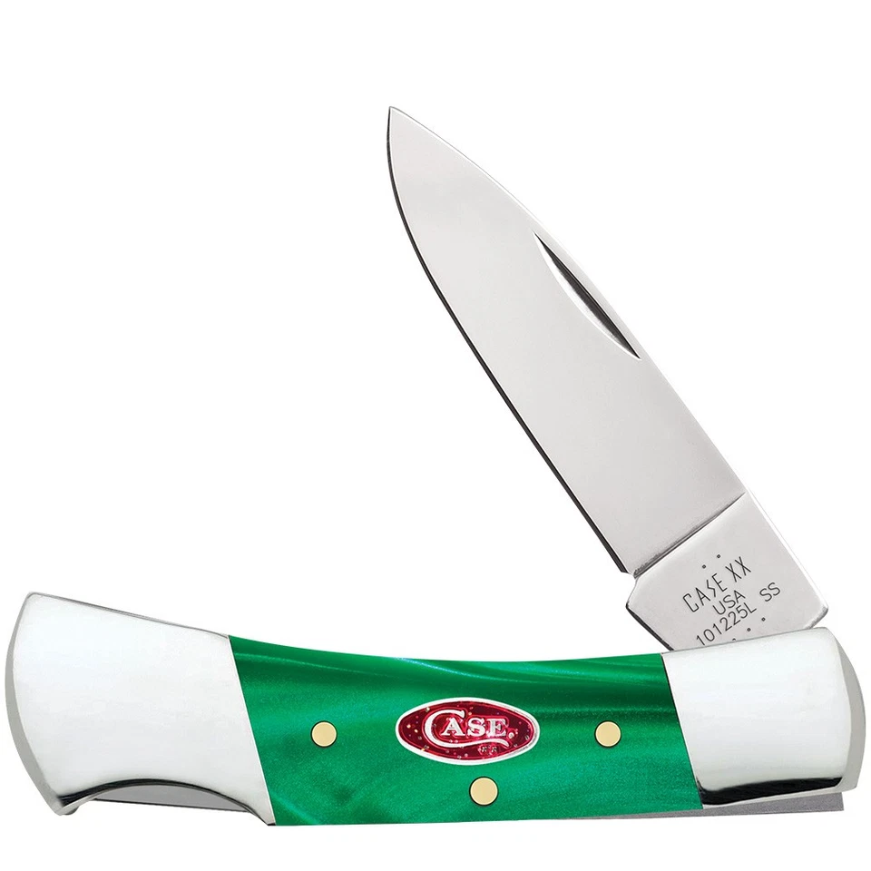 CASE XX KNIVES LOCKBACK - GREEN PEARL KIRINITE - RED SPARXX OVAL SHIELD 101225L - Image 1 of 2