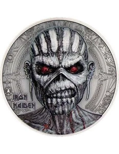 Cook Islands 2024 10$ BOOK OF SOULS Iron Maiden 2 Oz silber Münze - Bild 1 von 3