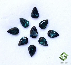 6x4 mm Natural Blue Tourmaline Pear Cut Lot 09 Pcs 3.39 CTS Loose Gemstones - Picture 1 of 7