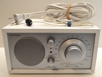 Tivoli Audio Model One by Henry Kloss Gray Face and White Finish, Tested Working - Image 1 of 4