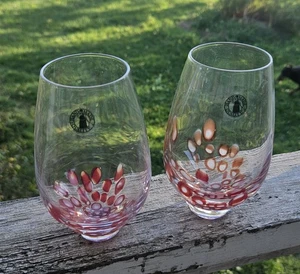 nib KOMEDI 2 stemless WINE GLASSES 17 oz JOHANNA JELINEK - Picture 1 of 5