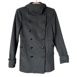 Rag & Bone Coat Womens XS Gray Wool Double Breasted Nautical Jacket Outdoor - Picture 1 of 11