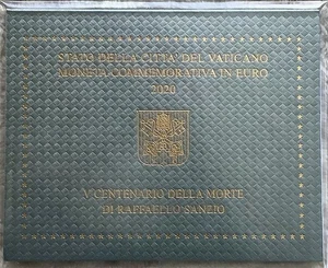 2 Euro Gedenkmünze Vatikan 2020 Raffaello Sanzio im Folder - Bild 1 von 2