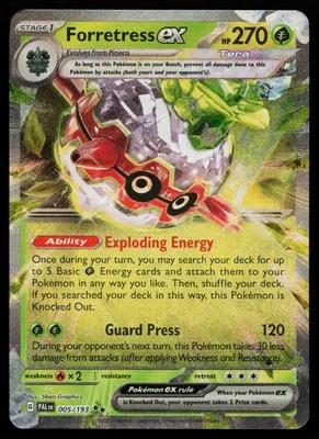 Forretress ex 005/193 SV02: Paldea Evolved Pokémon Card - Image 1 of 2