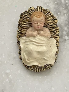 Baby Jesus Manger Figurine Replacement - Resin 2 Inches Nativity Christmas Decor - Bild 1 von 5
