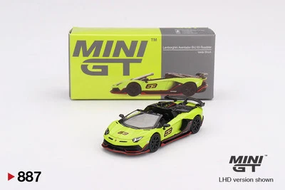 MINIGT LAMBORGHINI AVENTADOR SVJ 63 ROADSTER VERDE SHOCK  SCALA 1:64 COD. 887 - Immagine 1 di 2