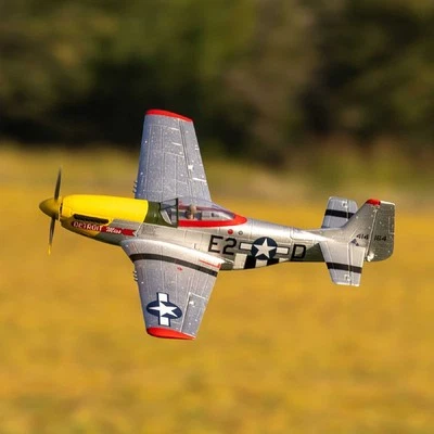 E-flite RC Elektro Flugzeug UMX P-51D Mustang Detroit Miss BNF Basic - Bild 1 von 4