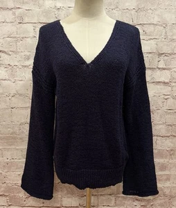 Suéter J CREW para mujer con cuello en V azul índigo oscuro talla pequeña NUEVO - Imagen 1 de 4
