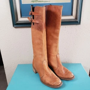 Vintage Wrangler Stiefel Damen 7,5 hellbraun Leder Campus groß Westernreiten 70er - Bild 1 von 17
