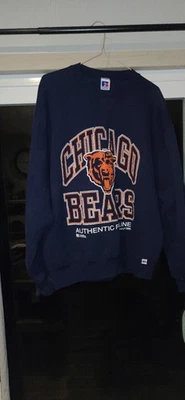 Sudadera De Colección Russell L Chicago Bears Azul Años 90 NFL Buen Estado  Foto 1 de 4