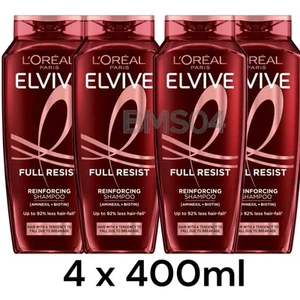 4 x 400ml L'oreal Elvive Full Resist Reinforcing Shampoo - Picture 1 of 1