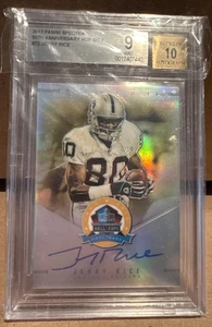 2013 Panini Spectra HOF Jerry Rice 50th Anniversary BGS 9 Auto 10 Card # 7/50 - Picture 1 of 6