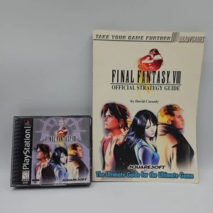Final Fantasy VIII (PS1) CIB Black Label + Official Strategy Guide (Brady Games) - Picture 1 of 13