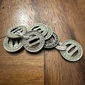 Lot 7 Hartford Connecticut CT The Connecticut Company Co One Fare Transit Token - Bild 1 von 5