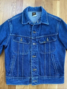 Vintage 70s Lee Denim Jacket 101-J Sanforized Riders Cowboy Trucker Size 40 Mens - Picture 1 of 13