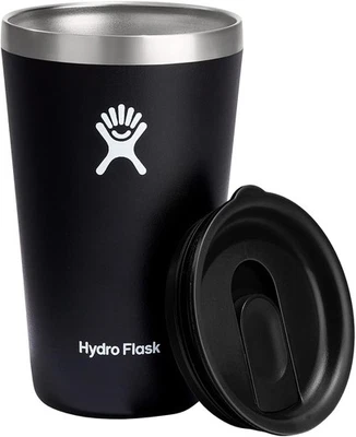 Vaso Hydro Flask de doble pared aislado al vacío con tapa, 16 oz - negro Foto 1 de 4