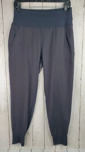 Athleta Women's Black Joggers Size Small Zipper Pockets Athletic Workout Stretch - Picture 1 of 10