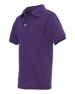 JERZEES SpotShield Youth Jersey Sport Shirt 437YR - Deep Purple - Small - Picture 1 of 3