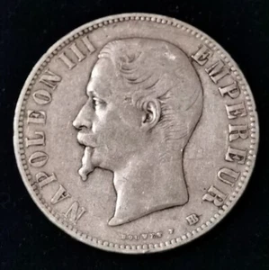 PEU COURANTE **** 5 Francs Napoleon III Empereur 1856 BB **** TB+ - Imagen 1 de 2