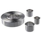 12 Pcs Round Circular Biscuit Cutters Stainless Steel Donut Ring Molds Pizza