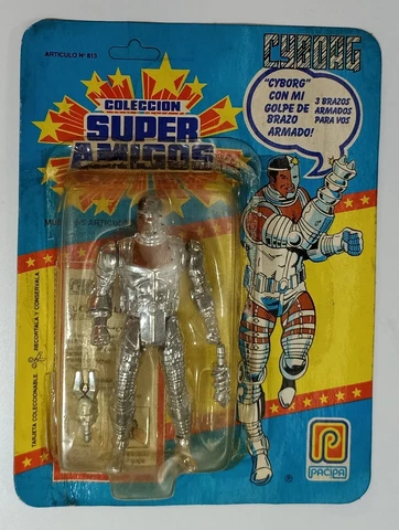 Regular Cyborg MOC Pacipa Argentina 80's - not Kenner  - Super Amigos DC SEALED Cover