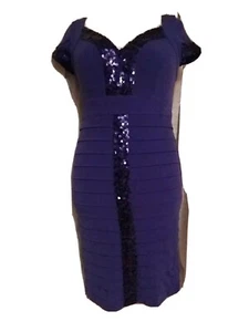 Womens Purple Glittery Dress Size 16 length 37 inches - Picture 1 of 6