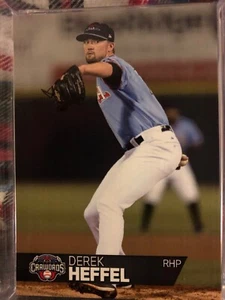 2018 Hickory Crawdads 2nd Derek Heffel RC Rookie Texas Rangers - Bild 1 von 1