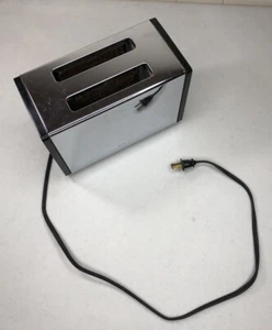 Tostadora eléctrica GE usada vintage cromada negra 2 rebanadas modelo A8 T17 900W - Imagen 1 de 12