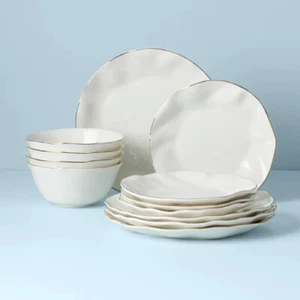 Servizio piatti Lenox China BLUE BAY WHITE - stoviglie - SET 12 PEZZI - NO - Foto 1 di 1