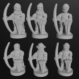 48x 15mm/1:100th Medieval Longbows (Turner Miniatures) - Bild 1 von 3