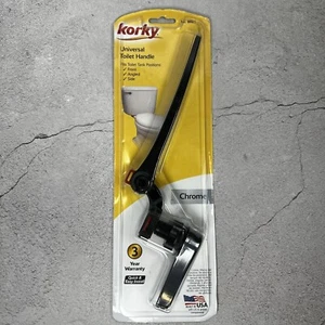 Korky Universal Toilet Handle Chrome Finish Replacement New Durable Easy Install - Picture 1 of 2