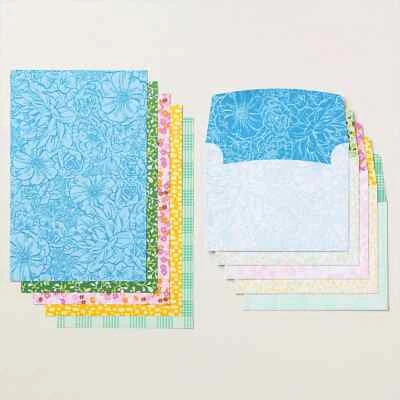 Stampin Up! - "SUNNY SPRINGS" CARDS & ENVELOPES - 5 Cards/Envelopes *NEW/SEALED* - Image 1 of 4