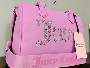 Neu mit Etikett Juicy Couture Fondant rosa Obsession Schulranzentasche mit Umhängegurt