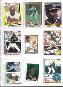 Hall of Famer Joe Morgan 9 Karten Lot - Reds, Giants, A's - Bild 1 von 2